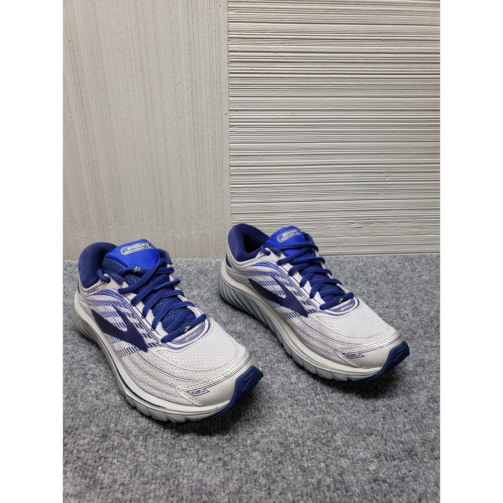 Brooks Glycerin 15 Men Running Shoe 7 Gray Blue Performance Lace Up Comfort Wear